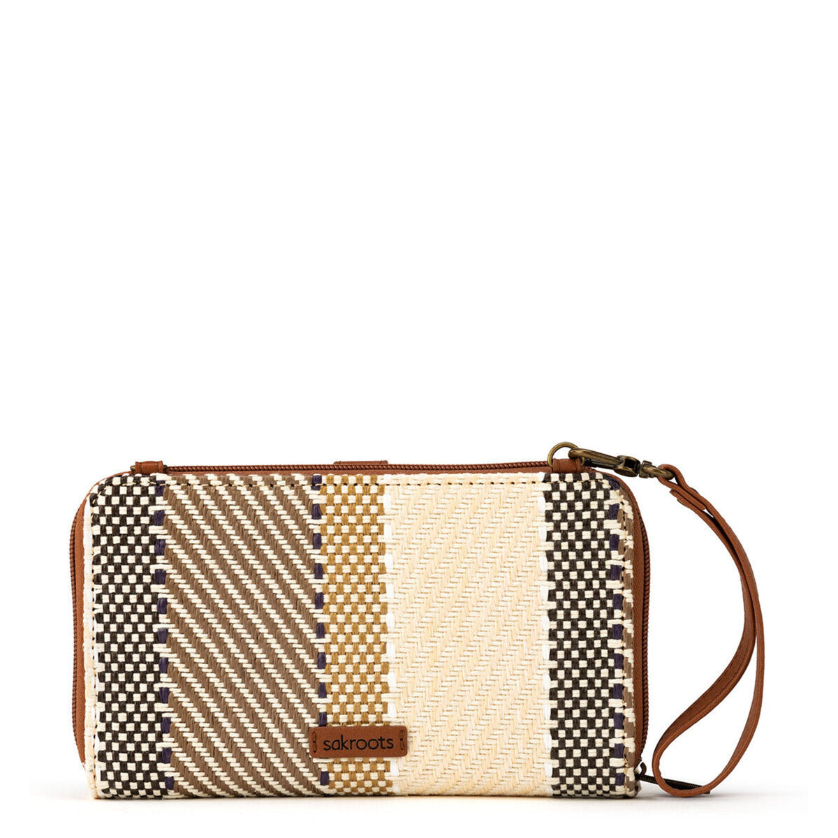 Sakroots Smartphone Wallet - Straw - Tobacco Batik World Woven