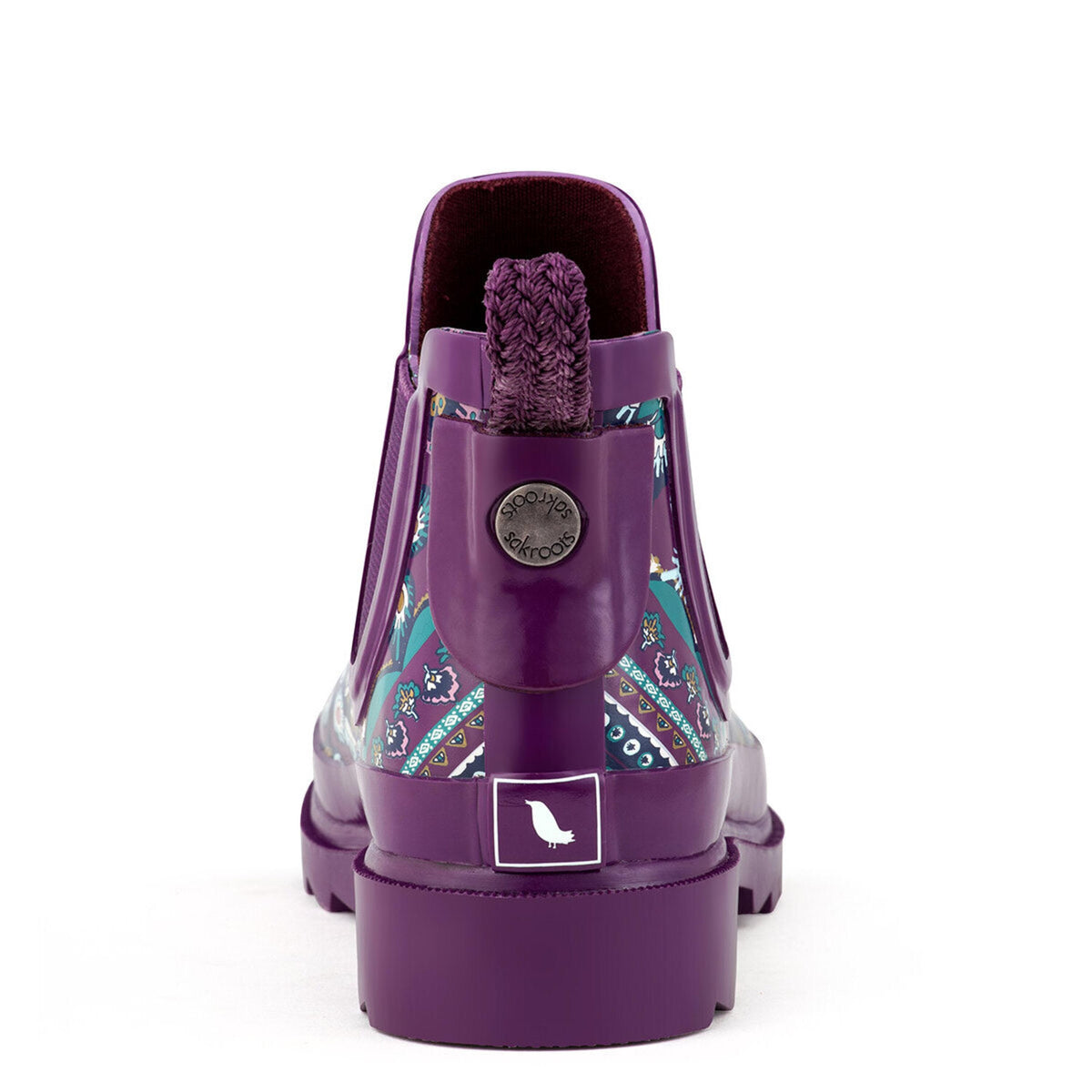 Sakroots Rhyme Rainboot - Rubber - Violet Tapestry World