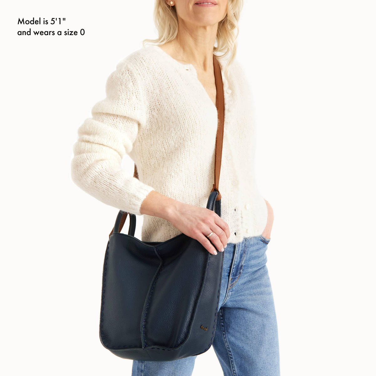 The Sak Los Feliz Crossbody - Leather - Indigo
