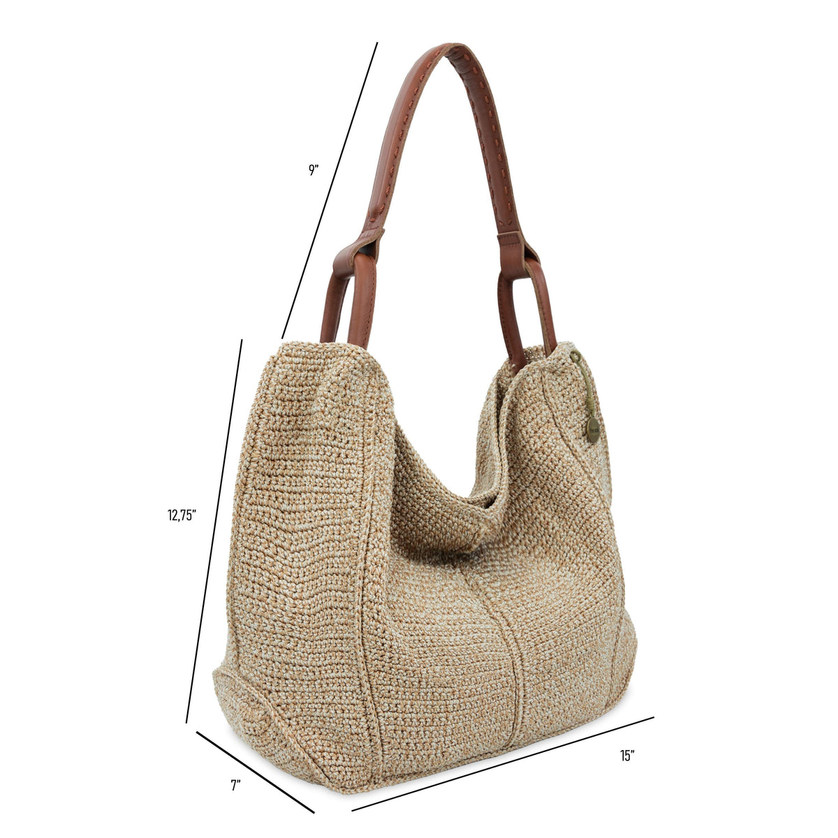 The Sak Los Feliz Large Tote - Hand Crochet - Bamboo Static