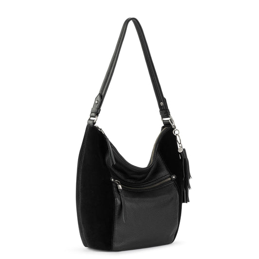 The Sak Sequoia Hobo - Leather - Black Suede Block