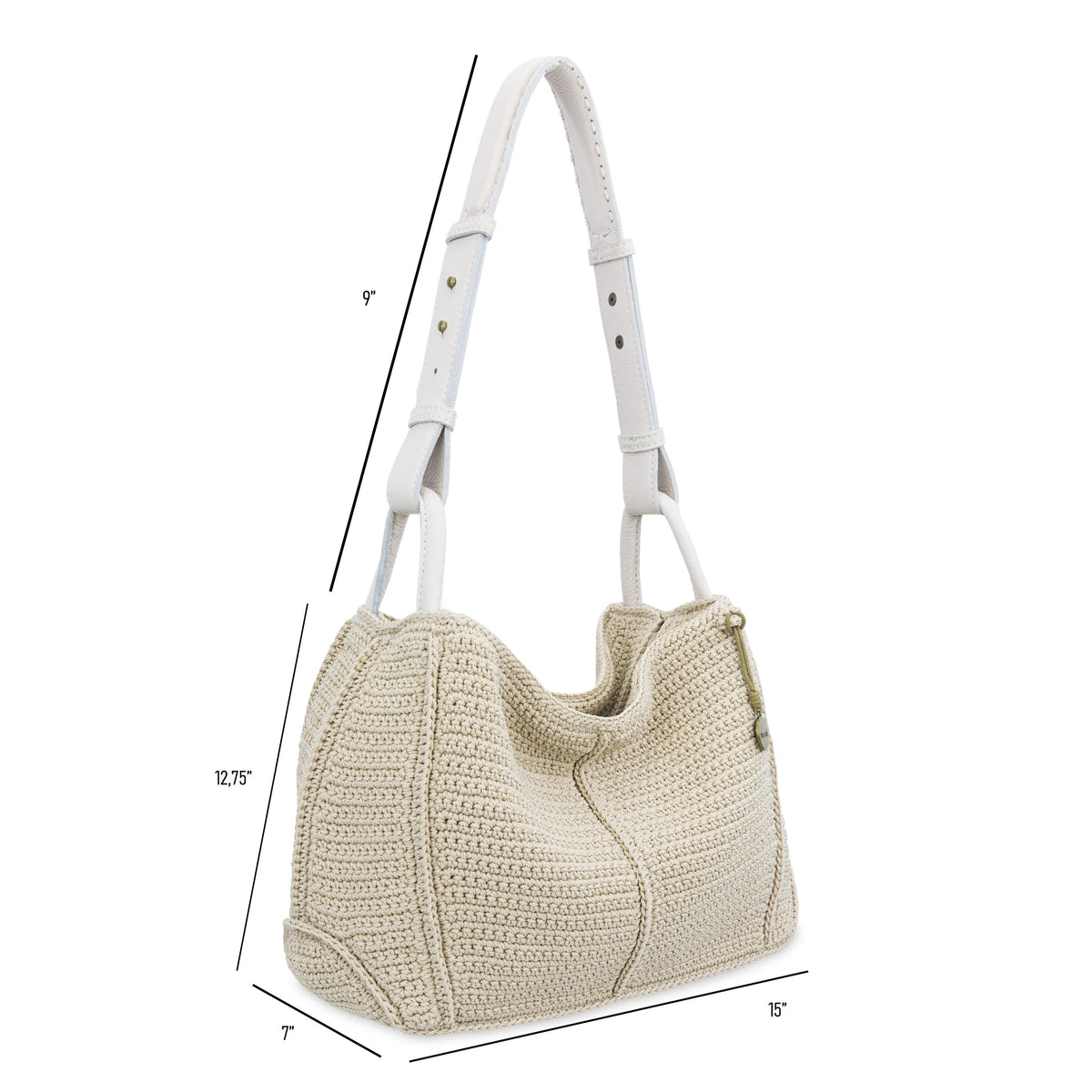 The Sak Los Feliz Hobo - Hand Crochet - Ecru