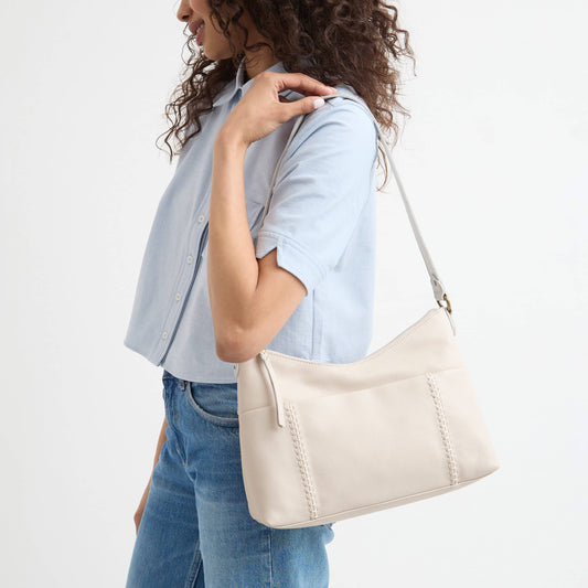 The Sak Melrose Leather Soft Shoulder Bag - Leather - Stone