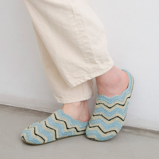 The Sak Bolinas Ripple Clog - Hand Crochet - Dream Blue Ripple