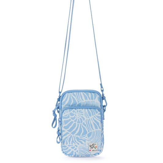 Sakroots Koa Smartphone Crossbody - EcoTwill - Blue Aura Seashore