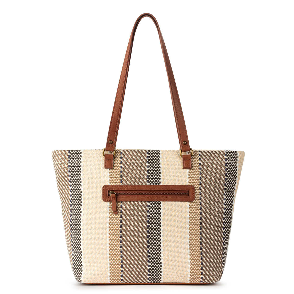 Sakroots Banyan Shoulder Tote - Straw - Tobacco Batik Woven
