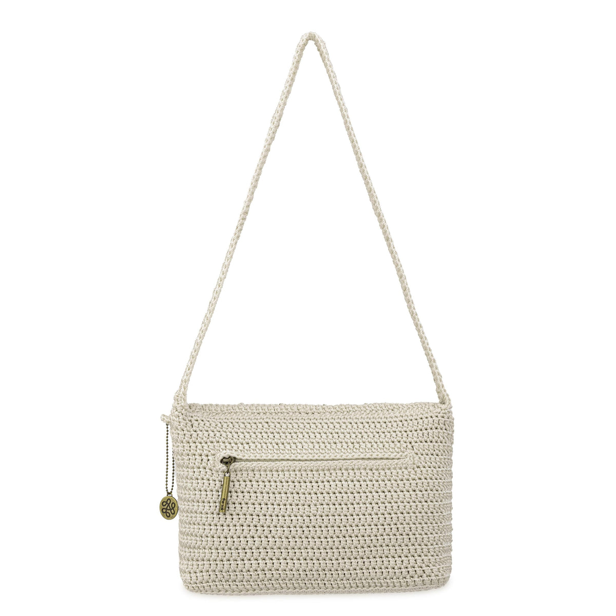 The Sak Marlow Flap Shoulder Bag - Hand Crochet - Natural Strawberries