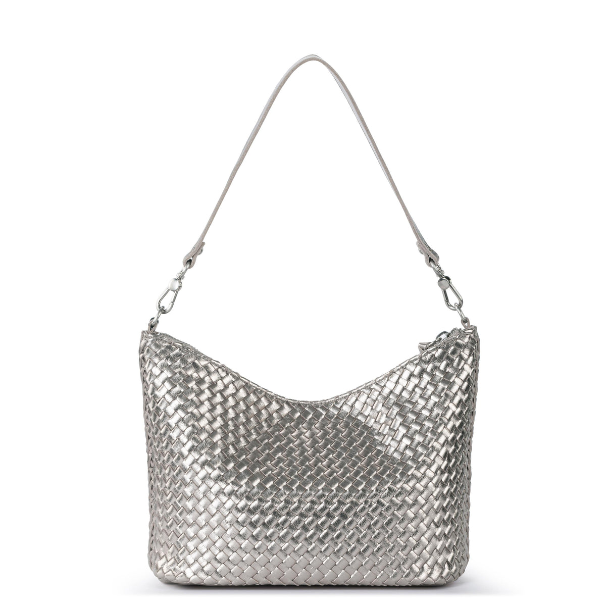 The Sak Juniper Small Hobo - Leather - Pyrite Woven