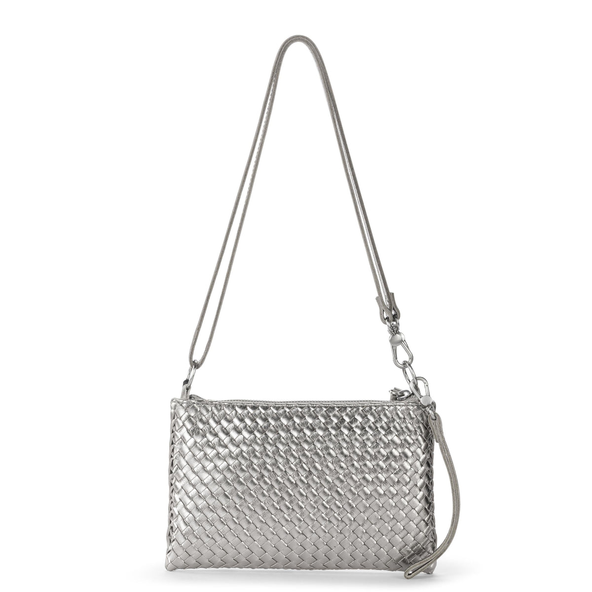 The Sak Vita Convertible Wristlet - Leather - Pyrite Woven