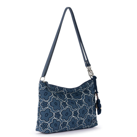 Sakroots Lumi Crossbody - Denim - Denim Retro Flower