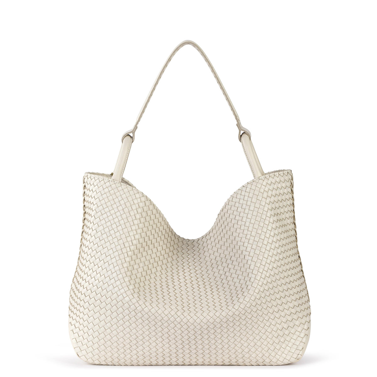 The Sak Los Feliz Large Tote - Leather - Stone Woven