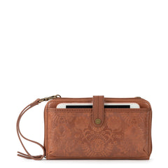 Leather - Tobacco Floral Embossed
