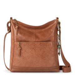 Leather - Tobacco Floral Embossed