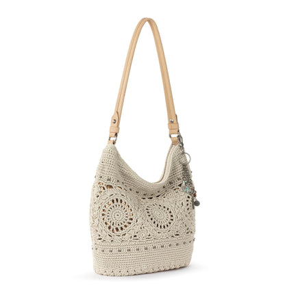 The Sak Sequoia Hobo - Hand Crochet - Natural Medallion