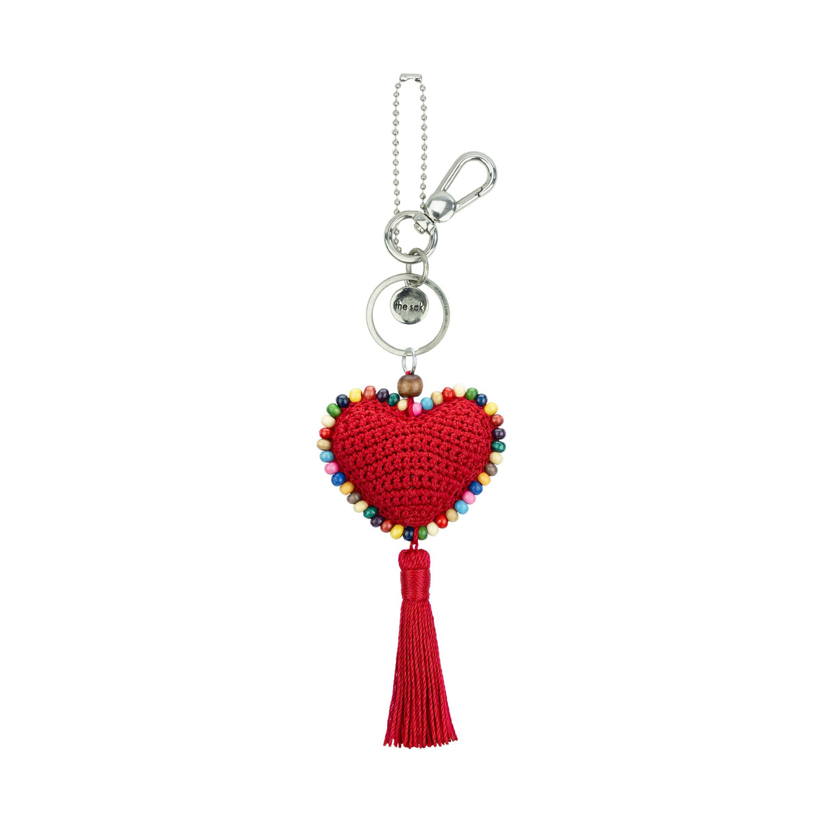The Sak Yarnicharmz Dangle - Hand Crochet - Rocket Red Heart