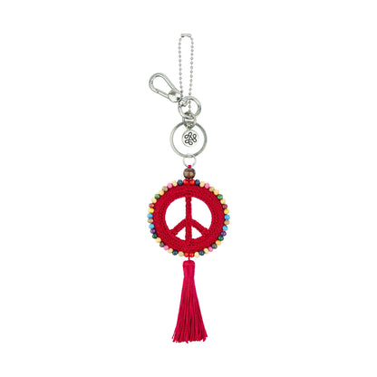 The Sak Yarnicharmz Dangle - Hand Crochet - Rocket Red Peace