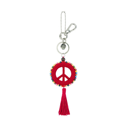 The Sak Yarnicharmz Dangle - Hand Crochet - Rocket Red Peace