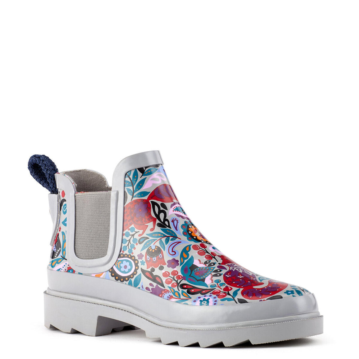 Sakroots Rhyme Rainboot - Rubber - Crimson Enchanted Forest