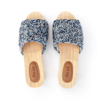 The Sak Ella Clog Sandal - Hand Crochet - Blue Static Shell