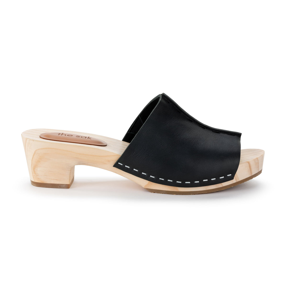 The Sak Ella Clog Sandal - Leather - Black