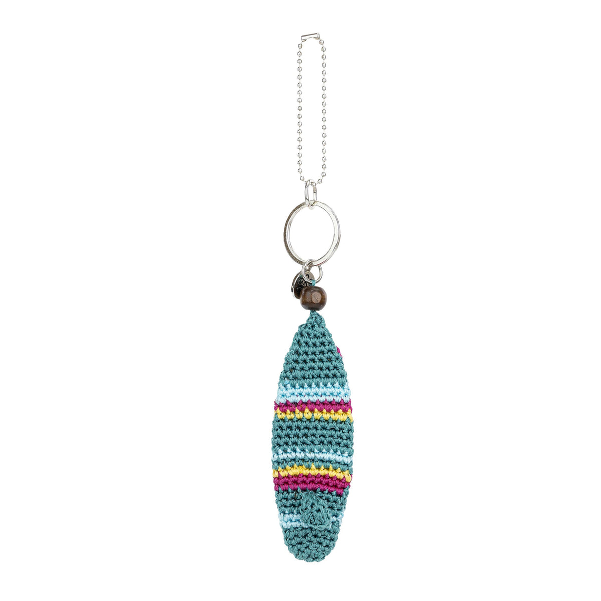 The Sak Yarnicharmz Dangle - Hand Crochet - Surfboard