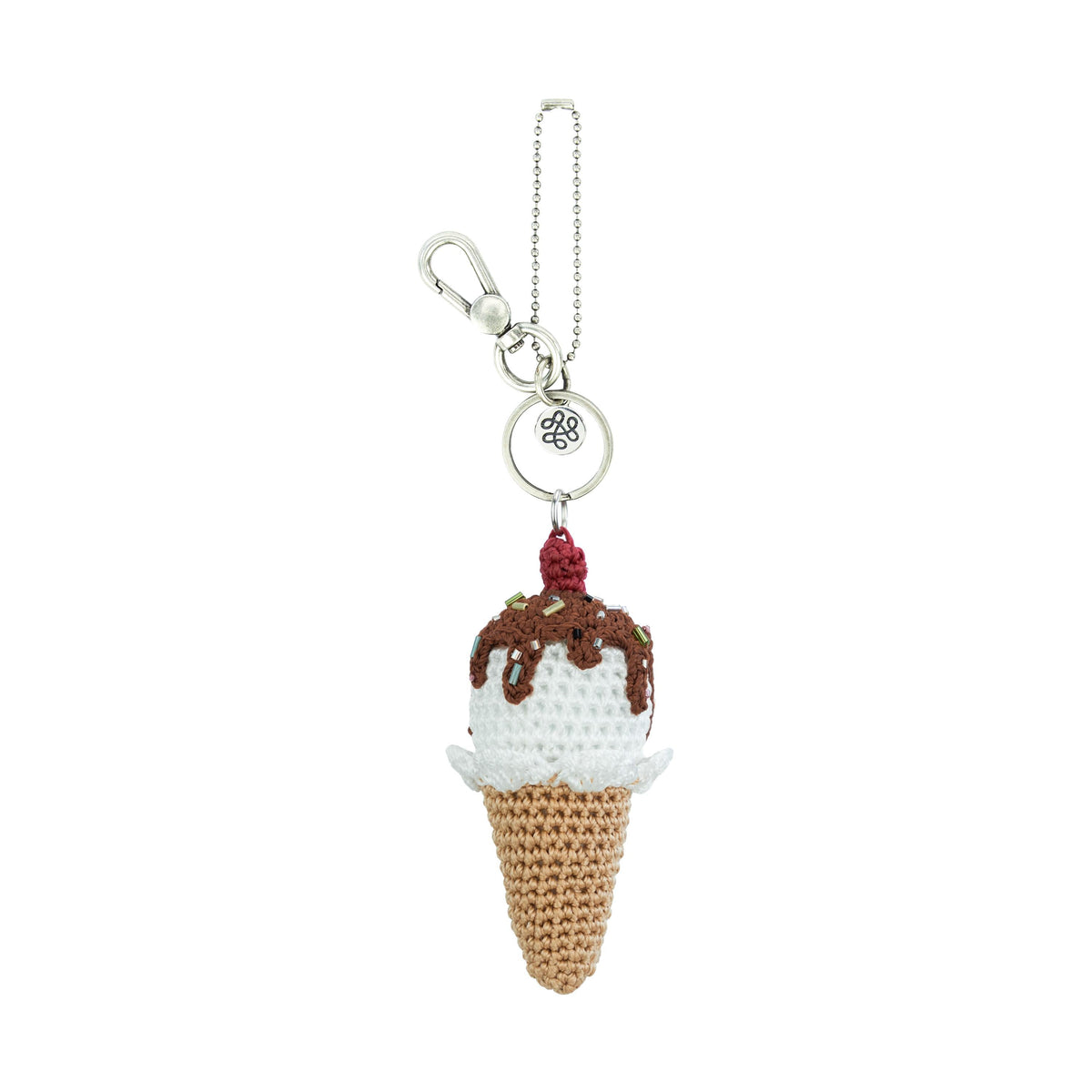 The Sak Yarnicharmz Dangle - Hand Crochet - Vanilla