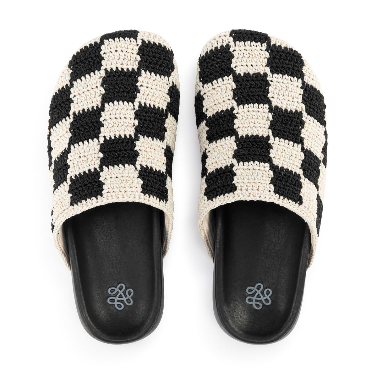 The Sak Bolinas Clog - Hand Crochet - Black Check