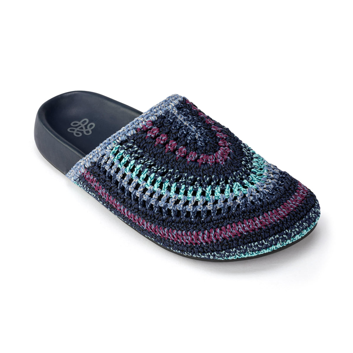 The Sak Bolinas Clog - Hand Crochet - Lapis Stripe