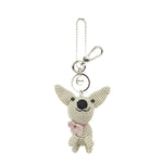 The Sak Yarnicharmz Dangle - Hand Crochet - Natural Chihuahua