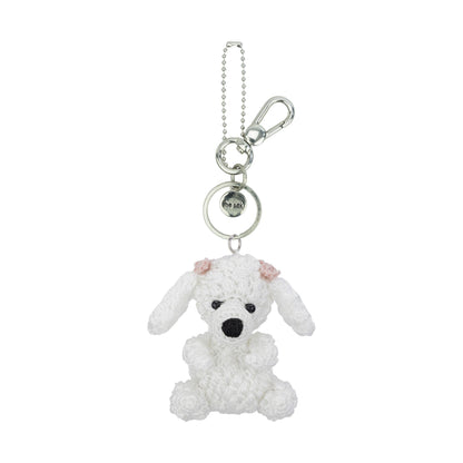 The Sak Yarnicharmz Dangle - Hand Crochet - White Poodle