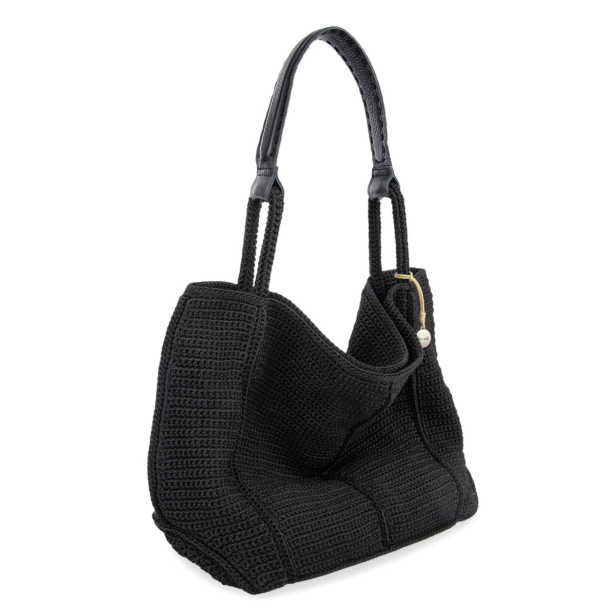 The Sak Los Feliz Large Tote - Hand Crochet - Black