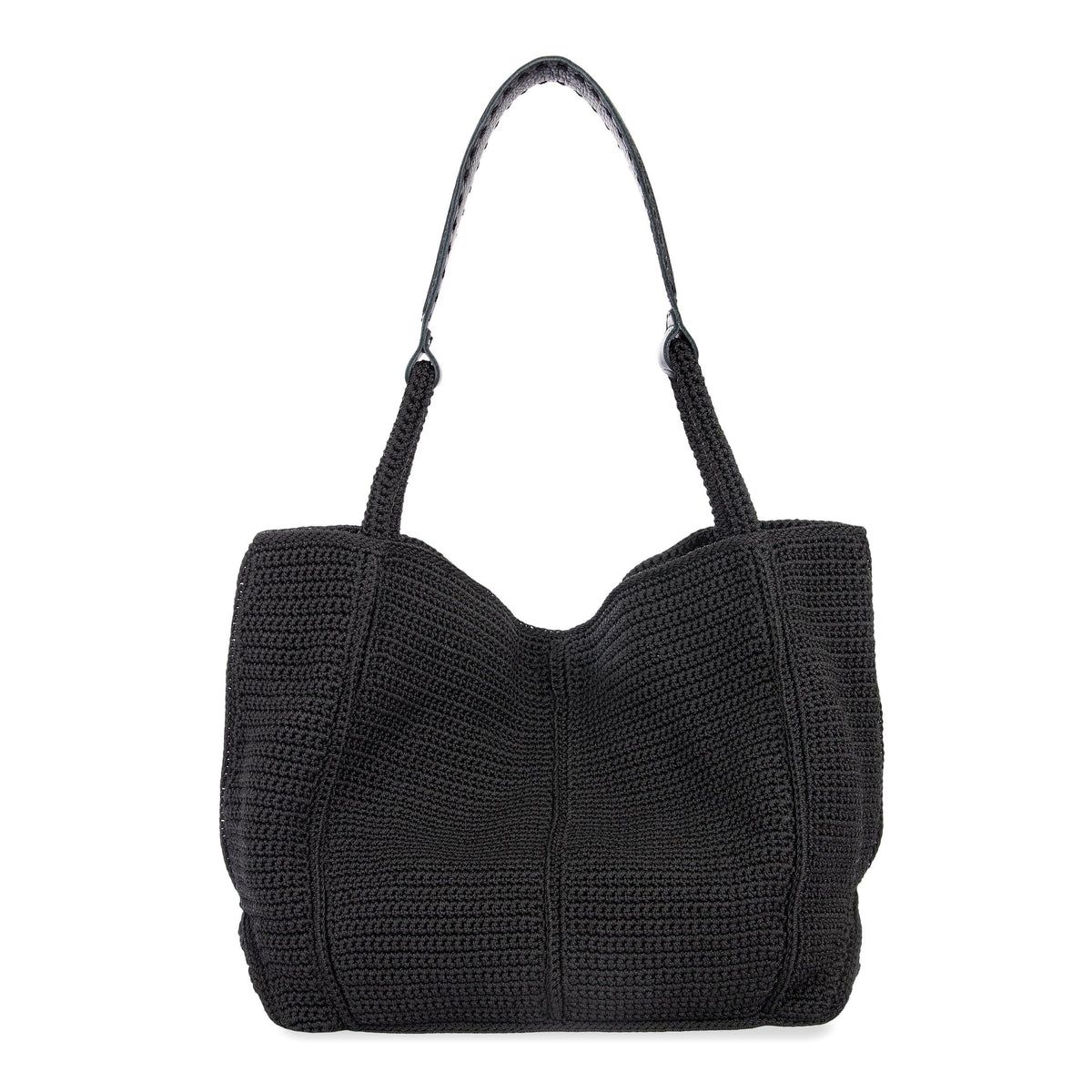 The Sak Los Feliz Large Tote - Hand Crochet - Black