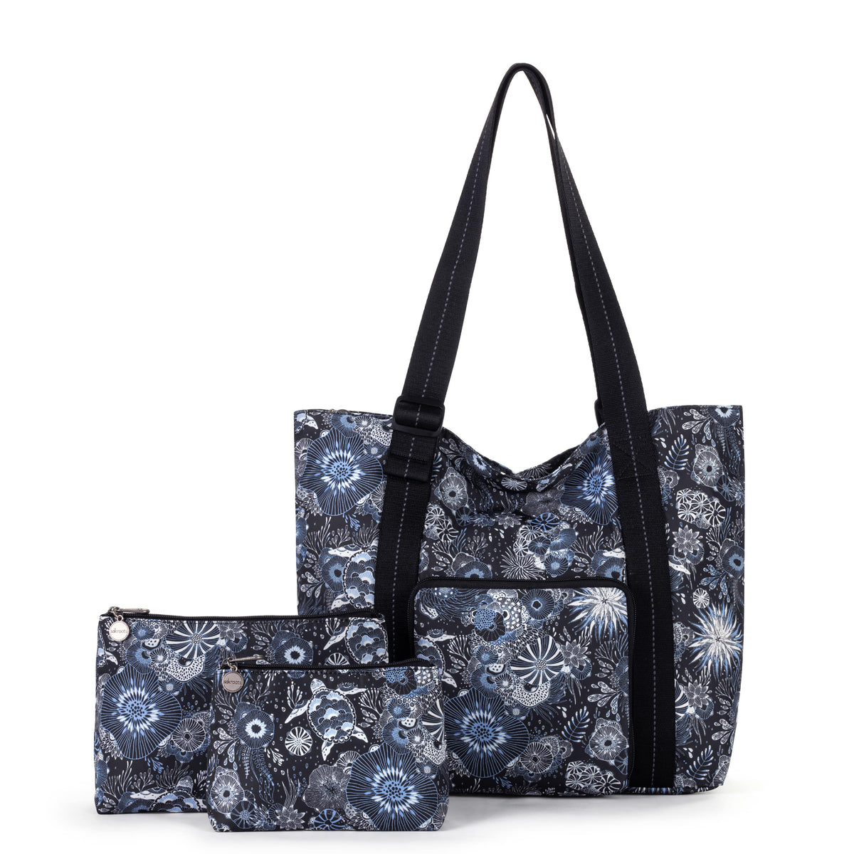 Sakroots On The Go 21" Spinner Luggage Bundle - EcoTwill - Midnight Seascape