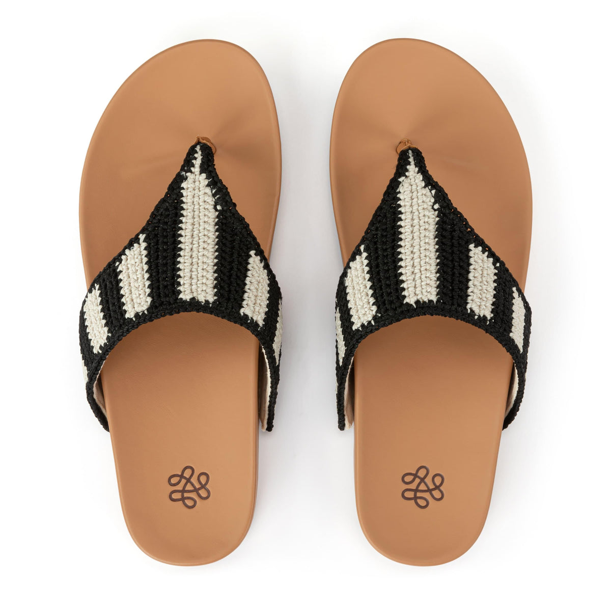 The Sak Everly Sandal - Hand Crochet - Black Stripe