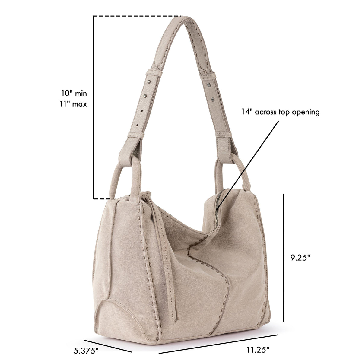 The Sak Los Feliz Hobo - Leather - Sand Suede