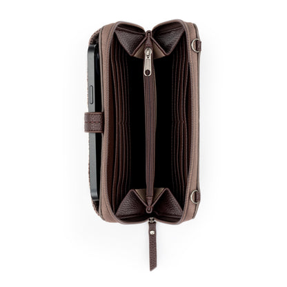 The Sak Iris Smartphone Wallet - Leather - Mushroom Suede