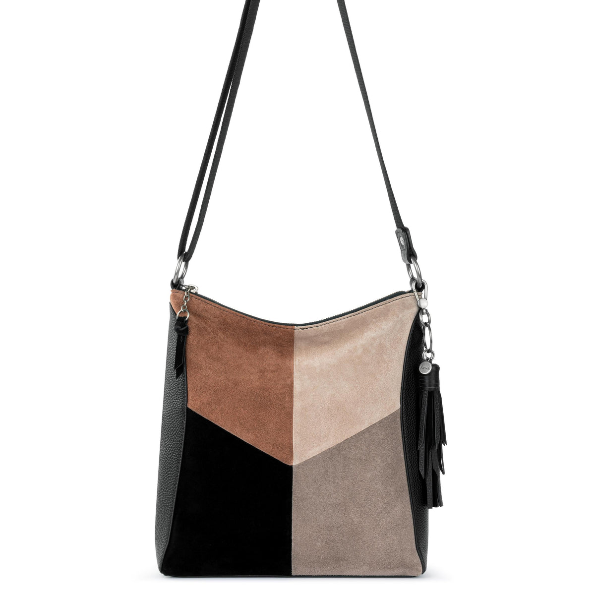 The Sak Lucia Crossbody - Leather - Neutral Suede Block