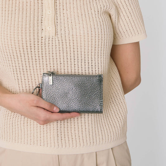 The Sak Encino Essential Wallet - Leather - Dark Silver
