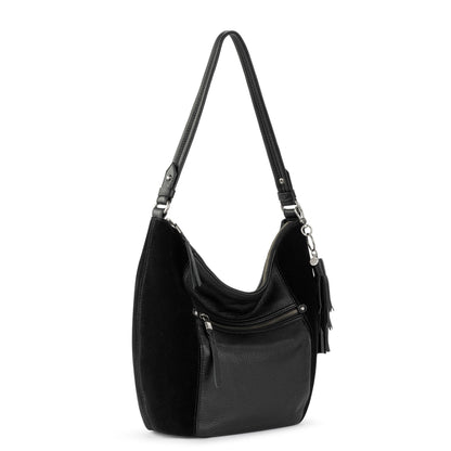 The Sak Sequoia Hobo - Leather - Black Suede Block