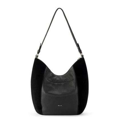 The Sak Sequoia Hobo - Leather - Black Suede Block