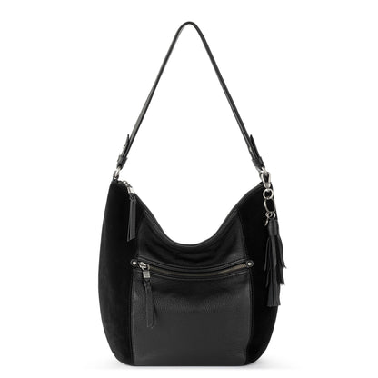 The Sak Sequoia Hobo - Leather - Black Suede Block