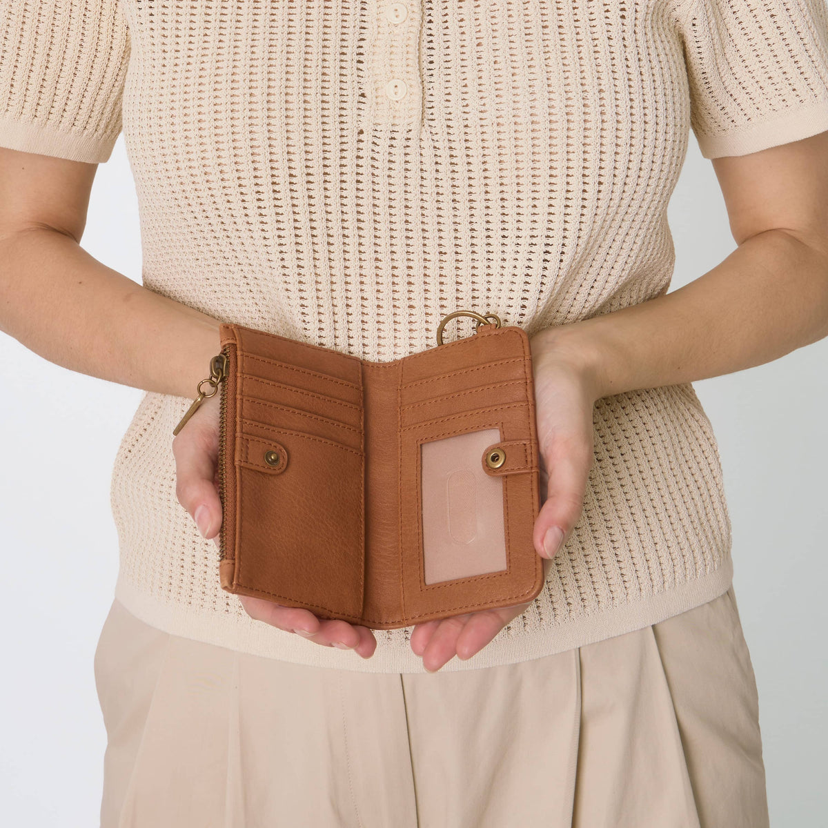 The Sak Encino Essential Wallet - Leather - Tobacco Floral Embossed