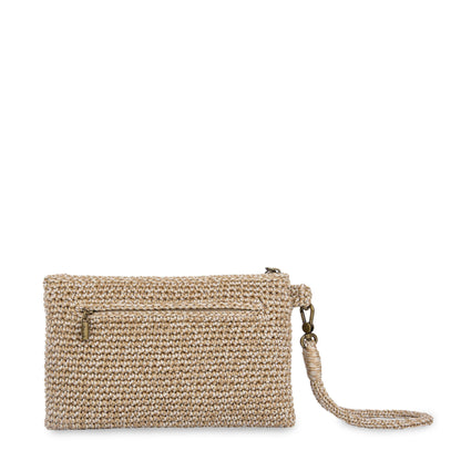 The Sak Vita Wristlet - Hand Crochet - Bamboo Static
