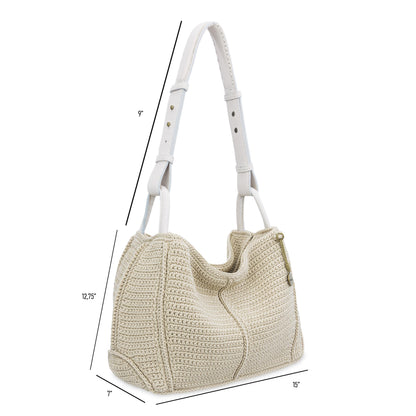 The Sak Los Feliz Hobo - Hand Crochet - Ecru