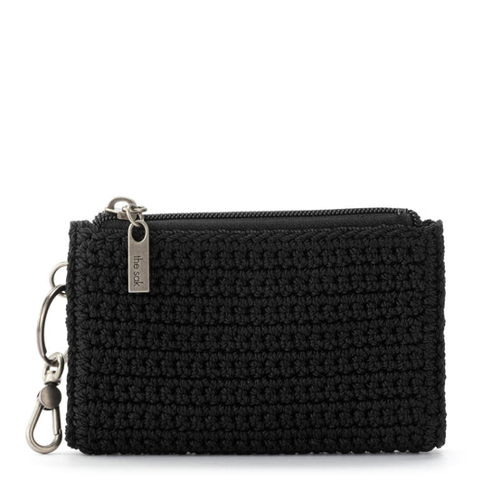 The Sak Encino Essential Wallet - Hand Crochet - Black