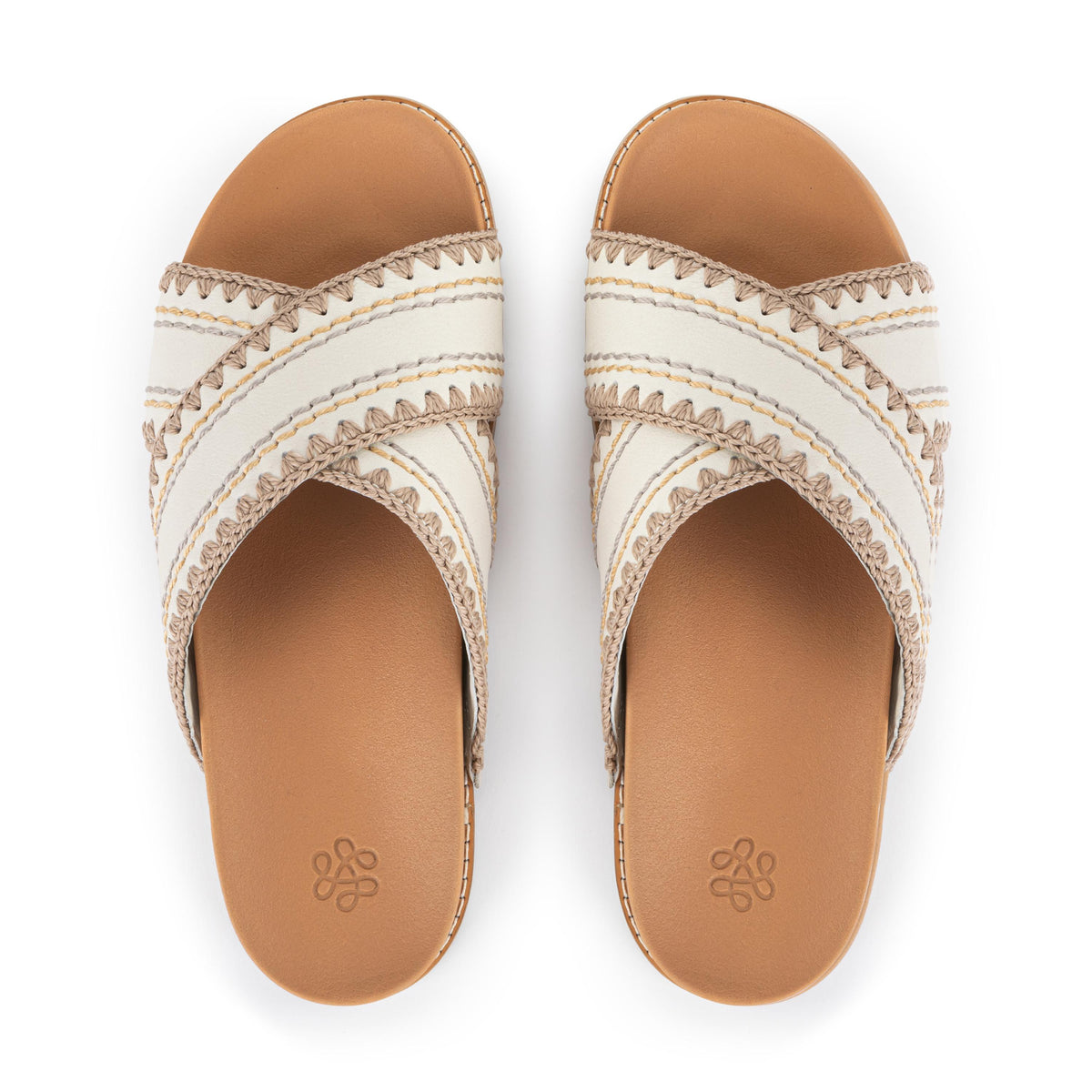 The Sak Penelope Sandal - Leather - Stone Neutral Seminyak