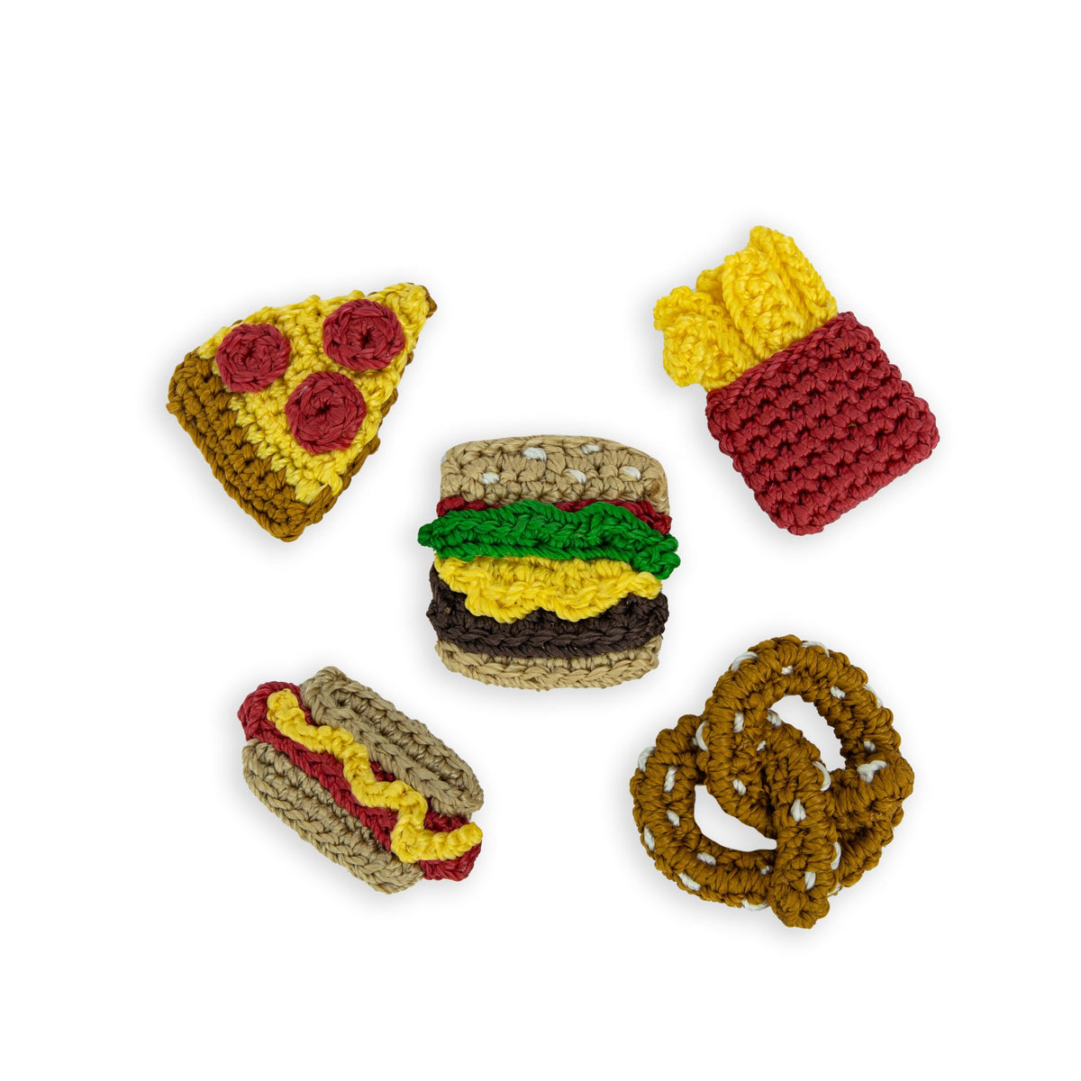 The Sak Yarnicharmz 5 Pack - Hand Crochet - Picnic Food