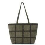 The Sak Metro Tote - Leather - Moss Suede Patch