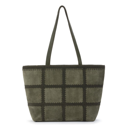 The Sak Metro Tote - Leather - Moss Suede Patch