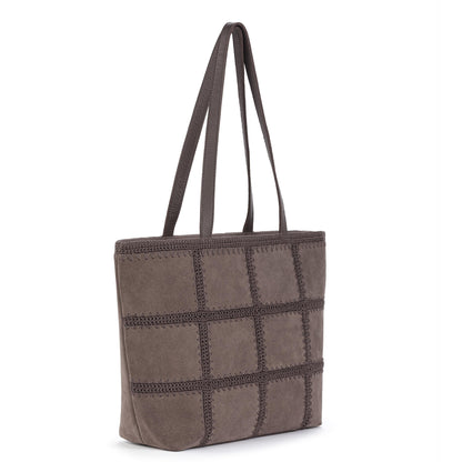 The Sak Metro Tote - Leather - Mushroom Suede Patch